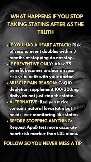 What Happens If You Stop Taking Statins After 65 The Truth 💊 (Senior Health Tips)