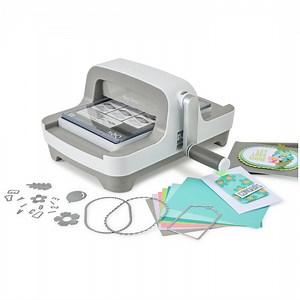 Sizzix Big Shot Machine with Starter Kit, 6" Die-Cutting and Embossing Machine with Cutting Dies, Embossing Folder and Cardstock