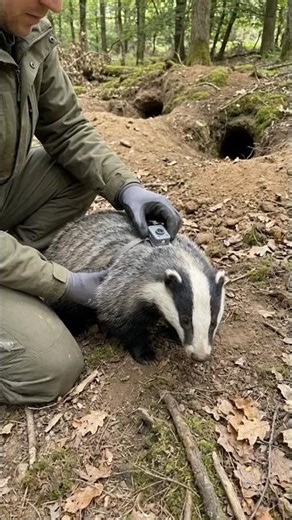 European Badger in the Wild | Amazing Night Forest Animal | #viral #viralvideo #trending #travel