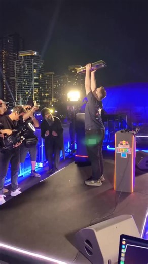 Lumasky Drone Show on Instagram: "The winner of the Red Bull Tetris World Final in Dubai, UAE 🏆"