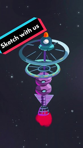 Spaceship Sketch Speedrun Tutorial | Adobe Illustrator Drawing