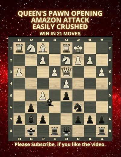 Queen's Pawn Opening | Amazon Attack | Easily Crushed | Chess Openings | Chess Tricks