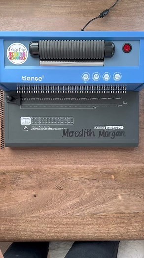 My fave spiral binding machine. ✨⁣ ⁣ A major splurge, but a thousand percent worth it. ⁣ ⁣ The spiral coils make it sooo easy for little hands to flip through the pages of journals, books handbooks. ⁣ ⁣ Just look at how perfectly it binds our new Gus the Ghost! ⁣ ⁣ This exact model is linked in my profile, but there are countless options on Amazon office supply stores. ⁣ ⁣ Happy binding! ✨ #teachersoftiktok #kindergarten #firstgrade #teachertool #bindingmachine