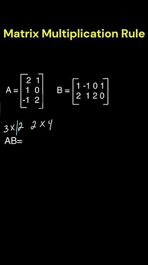 🔢 A Must Know Before Multiplying Matrices! #matrices #matrix #maths #mathforfun #math #mathshorts