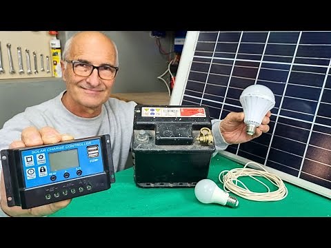 Solar Panel Installation to Illuminate a House