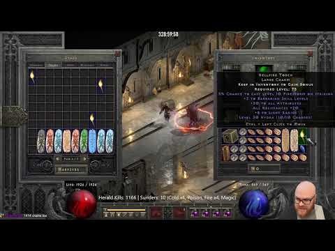 D2R - SSF Warlock Chronicle - Perfect 20/20 Torch ID + Upgrading 3 Sunders + Making CoH day41