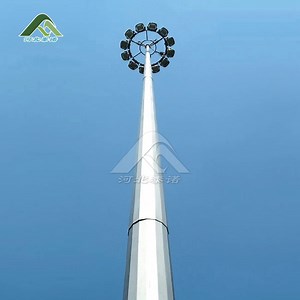 [Hot Item] Tainuo Lightning Protection Customized Stadium Light Pole High Mast Pole for Park