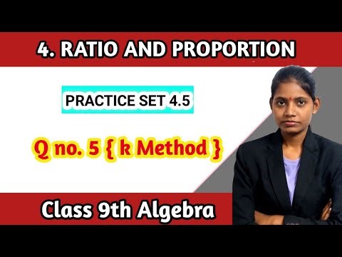 Practice set 4.5 algebra 9th standard k method chapter 4 ratio and proportion