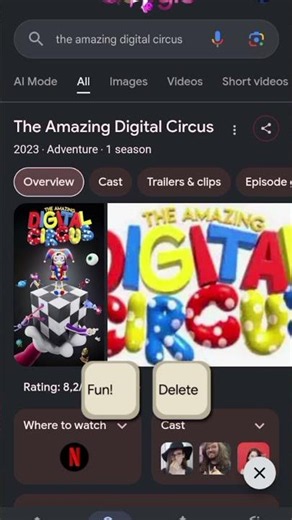 This happens when you go search The Amazing Digital Circus on Google 👀 | #tadc #short