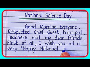 Science Day Speech/Speech on Science Day/National Science Day Speech Writing