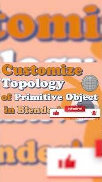 Do this before anything else when adding a primitive object in Blender #learnblender