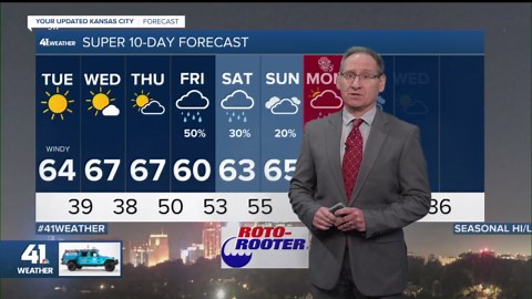 Sunny, cool and windy today, lows in the 30s tonight