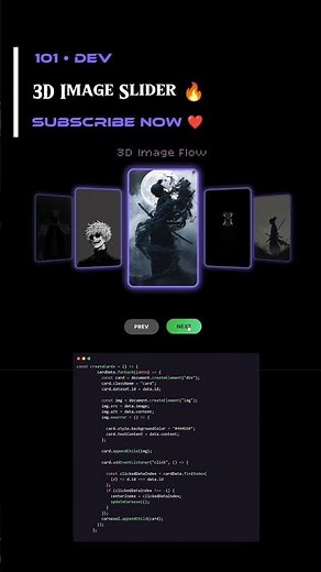 Image Slider || html css js // #101dev #html #css #js #imageslider