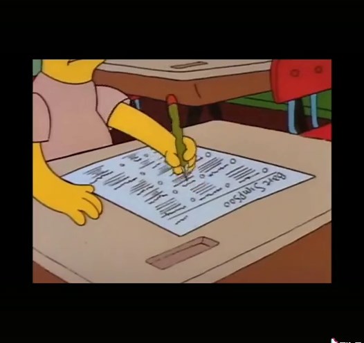 Bart revises for a test and passes #TheSimpsons #Simpsons #Bart #Wholesome