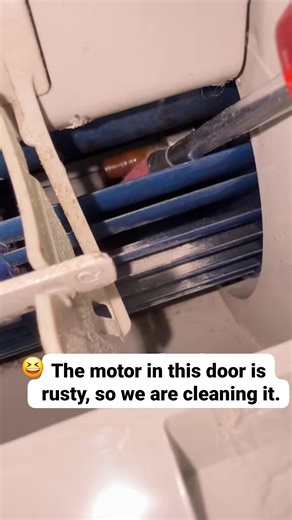 Muhammad Umar on Instagram: "The motor in this door is rusty, so we are cleaning it.😆🪛❄️🔧❤️، #actacnishin #viralsongreels #education #actacnishin #viralsongreels #foryoupage #DIYRepair #coolingsystem #indoorac"