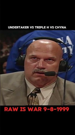 Undertaker vs Triple H vs Chyna in Match in Raw is war 9-8-1999 #wwe #wwewrestler