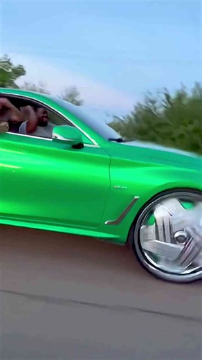 Lil Homie riding good in the Q60 Infiniti on 28’s DUB floaters