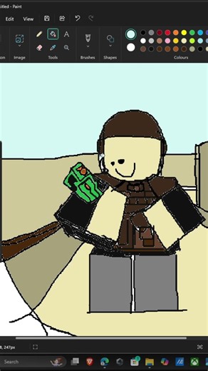 I drew a custom thumbnail for my profile picture on paint... #roblox #phantomforces #boxybuster