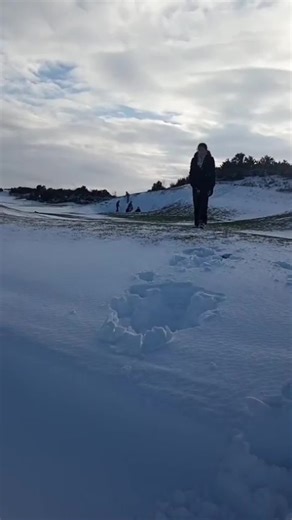 Winter jump into the snow! #funny #us #snow