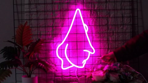 Symone Pink Starfish Neon Sign, USB Powered Dimmable LED Neon Light Ocean Themed Decor, for Seaside Bedroom Beach Wedding Children's Game Room Decor, Gifts for Beach Lovers(15.7 * 10.4in)