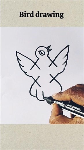 flying bird drawing easy step by step #drawing
