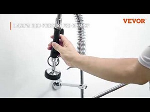 VEVOR Commercial Faucet with Pre-Rinse Sprayer - Ultimate Kitchen Upgrade!