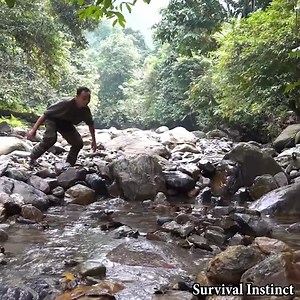 78K views · 1.1K reactions | Make a stone wall to divide the stream -...