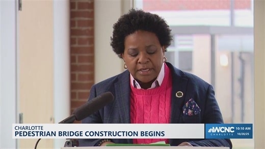 City leaders provide updates as pedestrian bridge construction begins in Charlotte