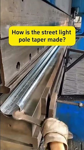 How is the street light pole taper made？ #steelplatecutting #lasercutting #machine
