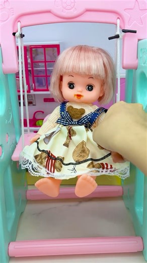 Satisfying With Unboxing Doll Swing and Slide Toys, ASMR Video #shorts