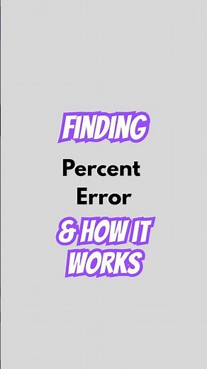 Percent Error Explained | Measurement Mistakes Made Easy