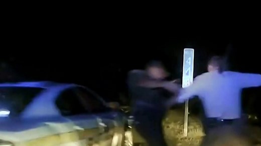 Dashcam video shows Tesla in autopilot crash into North Carolina police vehicle