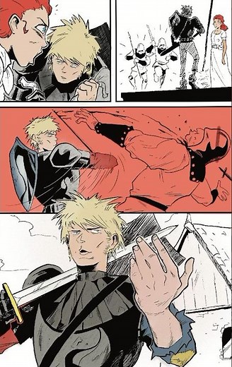 Coloring practice on a #swordforhire page. #digitalcolouring #procreate #makecomics #comicbooks