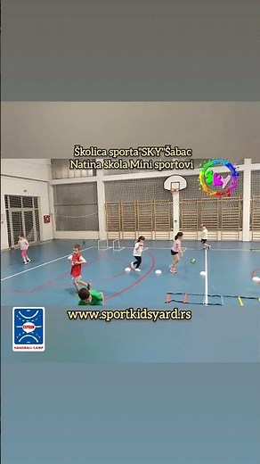 SKY kids mini handball polygon motor skills training for 6-9 years old kids.