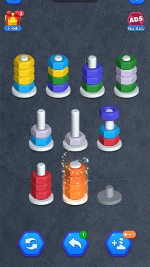 Nut Sort Puzzle Game | Brain Teaser | Sorting Challenge