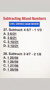 2.4K views · 57 reactions | Subtracting Mixed Numbers Made Easy! #civilserviceexam #CSE #CSEReview | ORC Online Review PH | Facebook