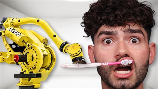 Lego Toothbrush Battle: Worlds Largest vs $2,000 Robot !!