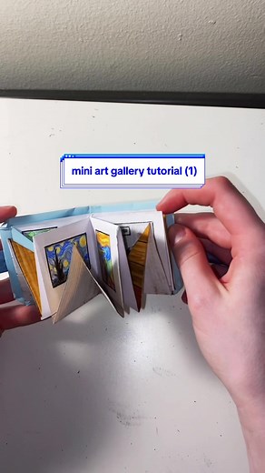 Mini art gallery tutorial! Part one. I got the idea from https://www.paperkawaii.com/origami-popup-book-video-tutorial/ but wanted to make a video showing where you could draw!! 🖼️