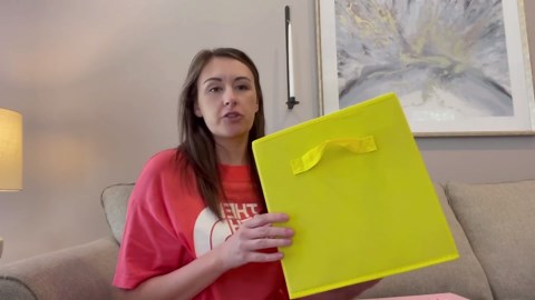 Stero Fabric Storage Bins 6 Pack Fun Colored Durable Storage Cubes with Handles Foldable Cube Baskets for Home, Kids Room, Closet and Toys Organization Cyan, Green, Yellow, Purple, Pink and Peachpuff