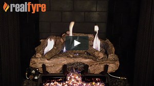 Charred Aged Split Oak G10 Log set