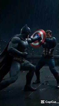 Did you expect this ending? Batman vs Cap 🔥🔥 #batman #captainamerica #dc #marvel #fighting