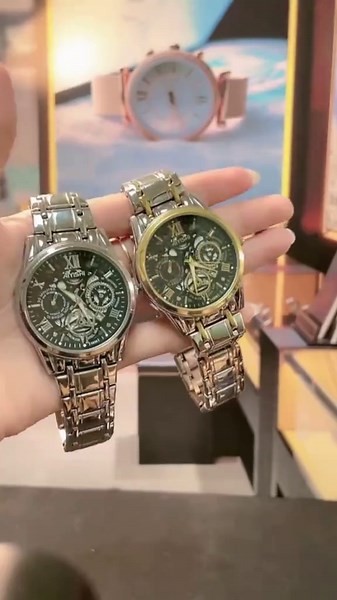 Jam Tangan Pria AIYISHI Tipe Olahraga Multi-Fungsi dengan Mesin Kuarsa Otomatis, Kaca Jam Warna Hitam, Bahan Stainless Steel, Tahan Air 30 Meter, Garansi 2 Tahun