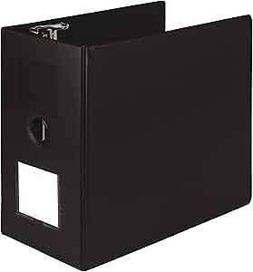Samsill Durable 6 Inch 3 Ring Binder, Made in The USA, Locking D-Ring Binder with Label Holder, Black (‎163X20)