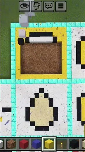 Minecraft chicken emoji face sand art