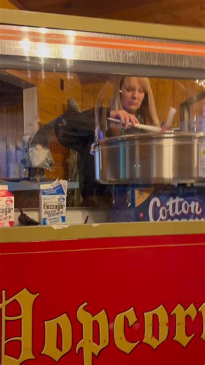 We need to get a magnetic cotton candy and other things that I have in the cart sign for the front, and I still have to put the striped top on the cart, but how fun is this?!? I love it when a plan starts to come together! | Schneider’s Bar