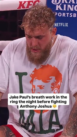 NetflixSports on Instagram: "Jake Paul’s breathing work in the ring the night ahead of his fight against Anthony Joshua 😤 #JakeJoshua is LIVE now ONLY on Netflix! #jakepaul #anthonyjoshua #boxing"