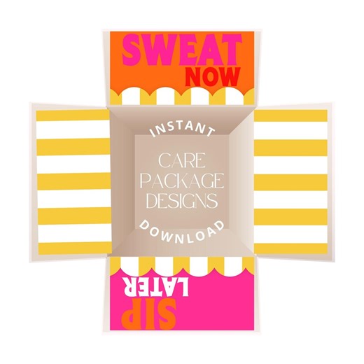 Self Care Package Design - Printable Box Flaps (PDF Download and Print) - Etsy