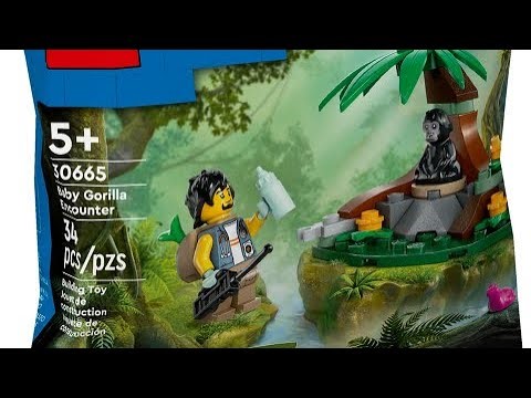 Lego 60335 Baby gorilla encounter poly bag| Speed build