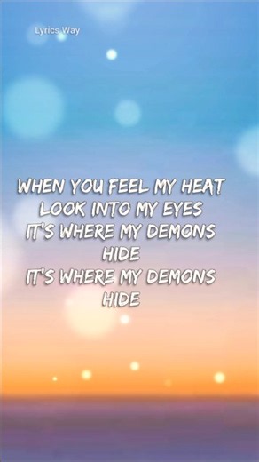 Imagine dragons - demons (lyrics)