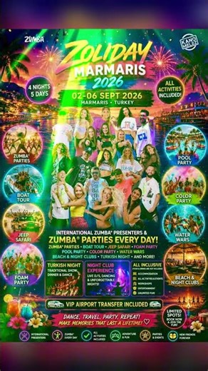 🌴 ZUMBA HOLIDAYS IN TURKEY 🇹🇷✨ 👉Who’s coming with us to Marmaris?😍✈️ #zumba #holidays #turkey